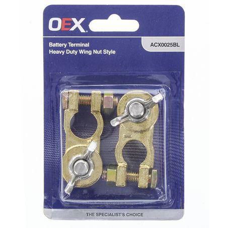 OEX Battery Terminal Heavy Duty Wing Nut Pair ACX0025BL