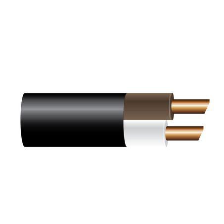 OEX 3mm Twin Core Automotive Cable Brown/White With Black Sheath 30M (NZ R