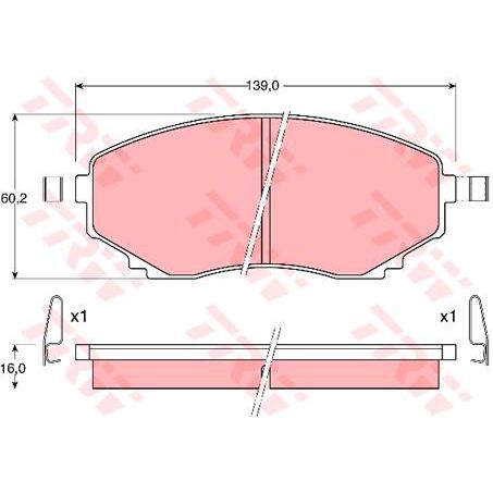 TRW DTEC Brake Pad Set (DB1274)