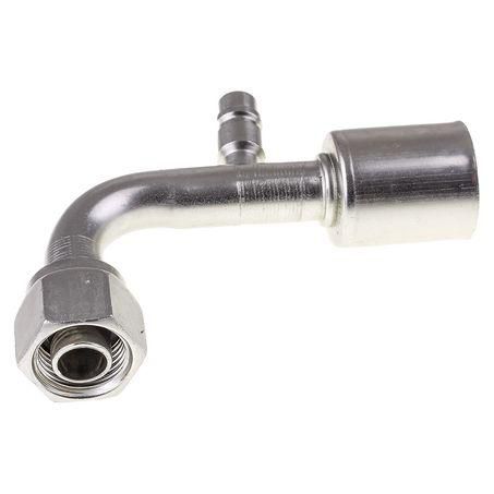 Atco Steel Fitting # 10 FOR - Beadlock Step Up #12 90° With R134a Port SBX1327-3
