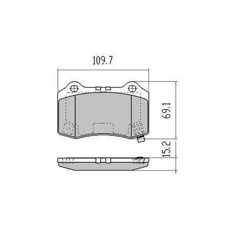 RDA BRAKES RDA Phantom Ceramic Brake Pad Set RDC2083