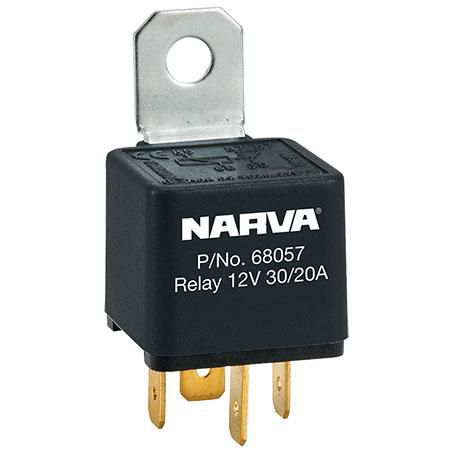 Narva 12V 30/20A Change Over 5 Pin Relay - Reverse Pin With Resistor (Blist