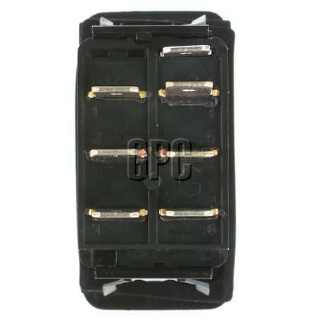 Narva SEALED ROCKER SWITCH ON/ON DPDT 12/24V RED LED (CONTACTS RATED 20A @ 1