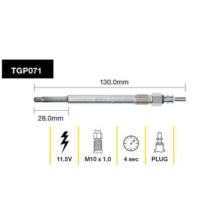 TRIDON GLOW PLUG 11.0V TGP071