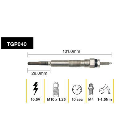 Tridon Glow Plug 10.5V TGP040