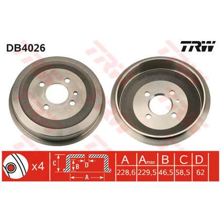 TRW BRAKE DRUM