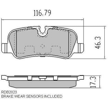 RDA PHANTOM CERAMIC BRAKE PAD SET LAND ROVER RDC2023