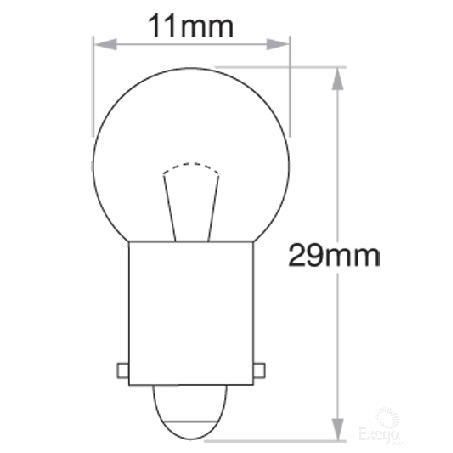 OEX Bayonet Globe 12V 6W Standard - 10 Pce GLX21100