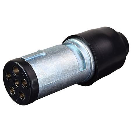Narva Trailer Plug 6 Pin Round Small - Metal