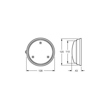 HELLA 12V Interior Light Incandescent Surface Mount 2617
