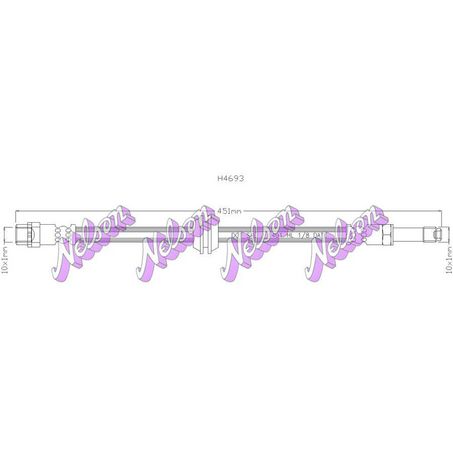 NELSON STOKES FRONT BRAKE HOSE BMW 3# E46  96-