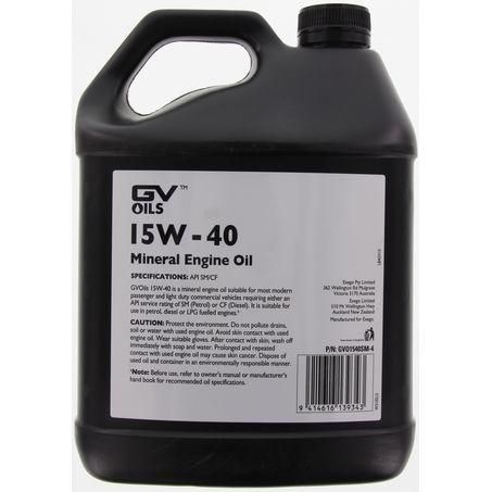 GVOIL GV Mineral 15W-40 Engine Oil 4L GVO1540SM-4
