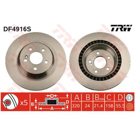 TRW Brake Rotor 320Mm X 21.4 Min