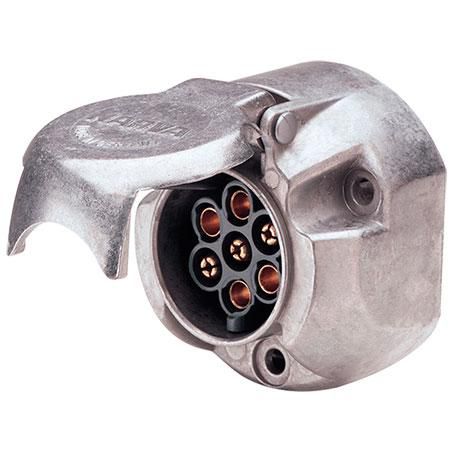 Narva Trailer Socket 7 Pin Round Large - Metal