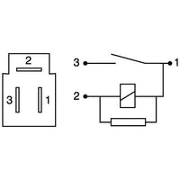OEX Mini Relay 12V Normally Open 22A - Resistor Protected