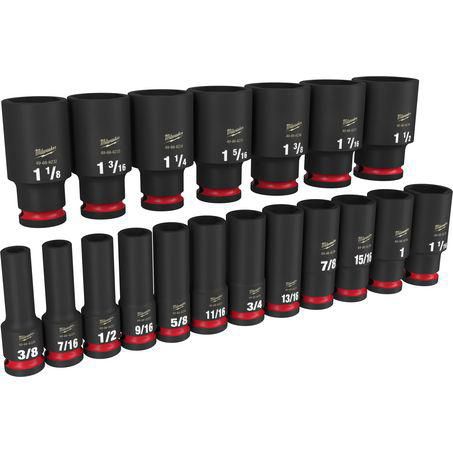 Milwaukee 19 Pc 1/2in Dr Deep Impact Socket Set - SAE 49667012