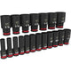 Milwaukee 19 Pc 1/2in Dr Deep Impact Socket Set - SAE 49667012