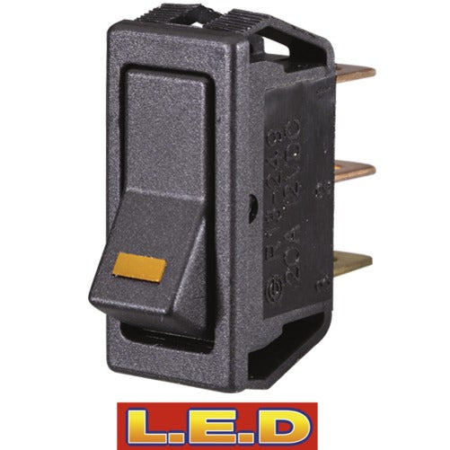Narva Rocker Switch Off/On SPST Amber LED (Contacts Rated 20A @ 12V)