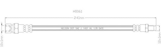 NELSON STOKES HOSE VW BEETLE REAR 67-79