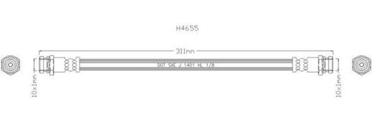 RAYBES HOSE FORD LASER/323 R 90- 442.5MM