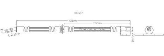 NELSON STOKES HOSE R TOY MR2 1600 1985-90