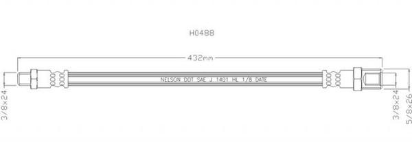 NELSON STOKES HOSE BMC ROV- HIL SUPER MINX F&R