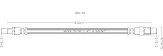 NELSON STOKES HOSE BMC ROV- HIL SUPER MINX F&R