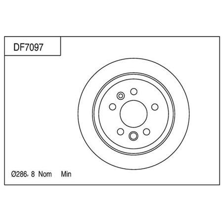 TRW Disc Brake Rotor 286.8mm x 14.5 Min
