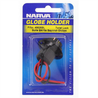 Narva Globe Holder BA15s Twist Lock Pre Wired - 1 Pce