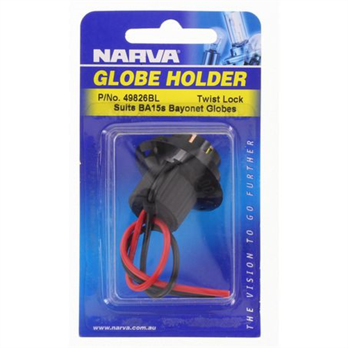 Globe Holder BA15s Twist Lock Pre Wired - 1 Pce 49826BL