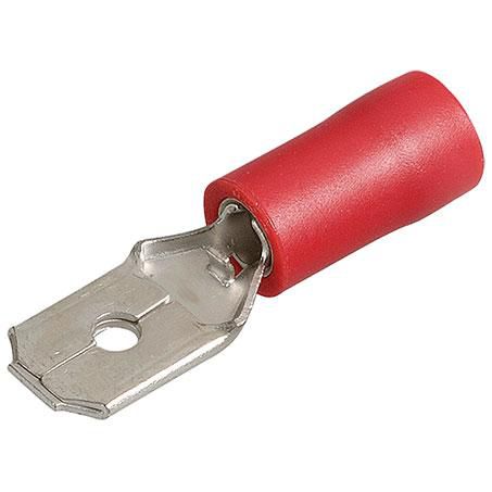 Narva Crimp Terminal Male Blade Red Insulated 6.3mm - 14 Pce