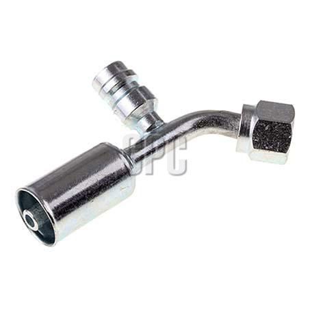 OEX Steel Fitting # 6 FOR - Beadlock #6 45 With R134a Port