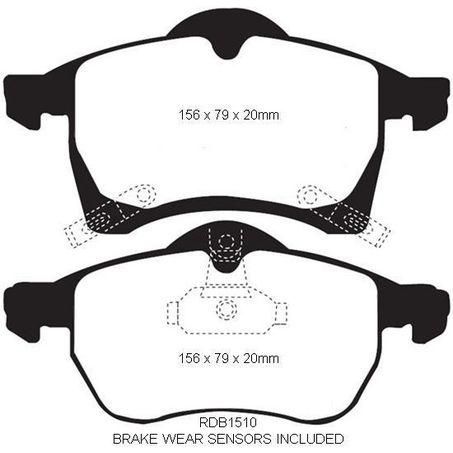 RDA PHANTOM CERAMIC BRAKE PAD SET HOLDEN OPEL SUBARU RDC1510