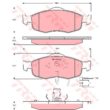 TRW Brake Pad Set Inc. Wear Sensor