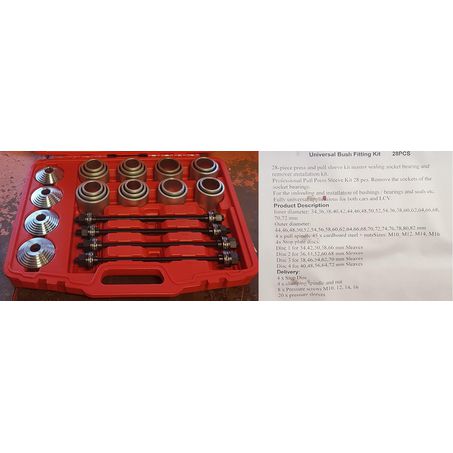 SAS AUTO PARTS BUSH PUSHING KIT UNIVERSAL TL-BU002