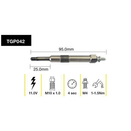 TRIDON GLOW PLUG 11.0V TGP042