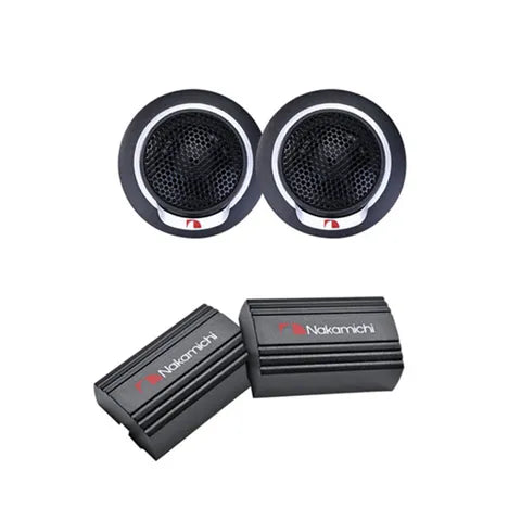 Nakamichi 100W Peak Silk Dome Tweeter Pair with Inline Crossover | 13mm (0.5")
