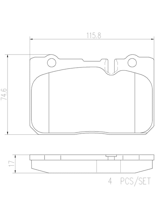 BREMBO NAO BRAKE PAD SET CEREMIC LEXUS LS400 93> - P83039N