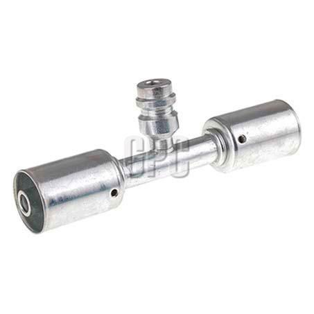 OEX Steel Fitting # 8 Splicer Beadlock #8 Straight With R134a Port