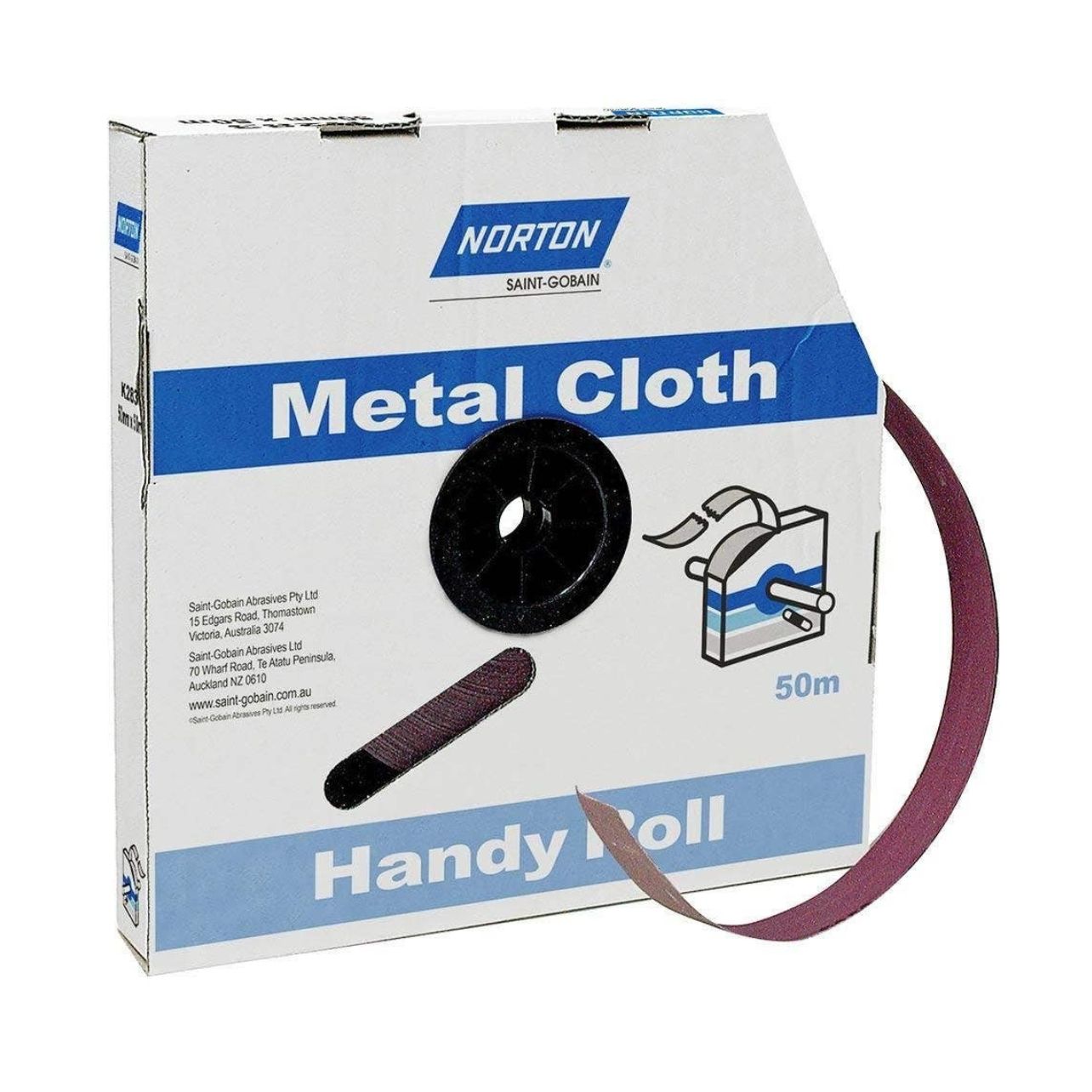 NORTON ABRASIVE HANDY ROLL 80GRIT 40MMX50MT - 66623320803