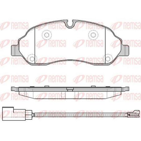 Remsa HPT Brake Pad Set (DB2516) (2 x Wear Sensor) - 1602 02