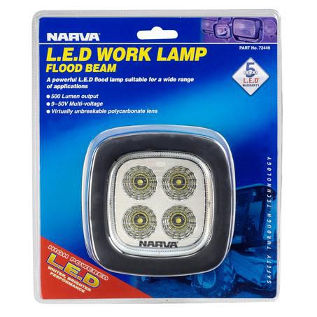 NARVA LED Work Light Rectangle 9 to 64V Flood Beam 2000LM 72449