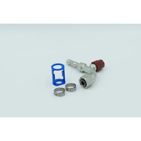 Burgaflex Steel Fitting # 8 FOR - Reduced Burgaclip #8 90° With R134a Port SCX1322-3