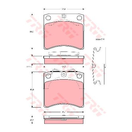 TRW Brake Pad Set (DB1290)