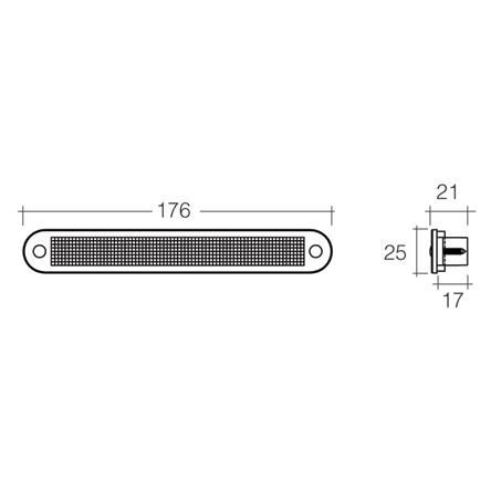 Narva LED STRIP RIGID 10 TO 30V FLUSH MOUNT 176MM