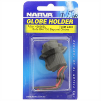 Narva Globe Holder BA15d Push Lock Pre Wired - 1 Pce
