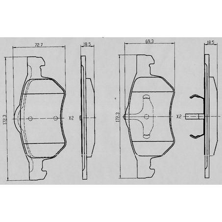 RDA PHANTOM CERAMIC BRAKE PAD SET CHRYSLER GRAND VOYAGER RDC1984
