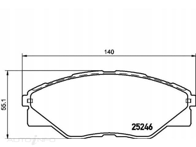 OE+ FRONT BRAKE PAD SET TOYOTA HILUX 2WD - DB1985CP
