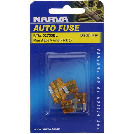 Narva Mini Blade Fuse 5A Orange 5 Pce