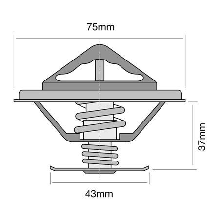 Tridon High Flow Thermostat 75mm - 82 Degrees C TT368-180